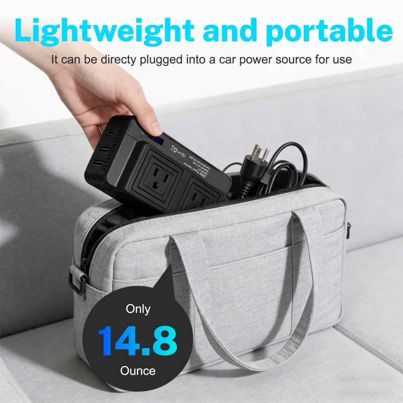 محول طاقة للسيارة بقوة 200 واط - مراجعة Outdoor Power Adapter Usb C وسعره